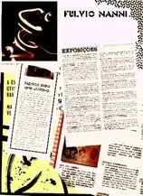 Recortes de reportagens sobre exposições realizadas