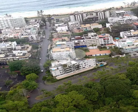 Vista aérea do entorno urbano usada em estudo de avaliação imobiliária